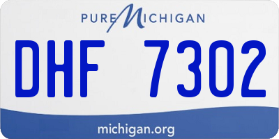 MI license plate DHF7302