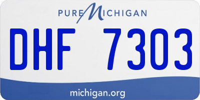 MI license plate DHF7303