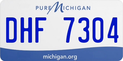 MI license plate DHF7304