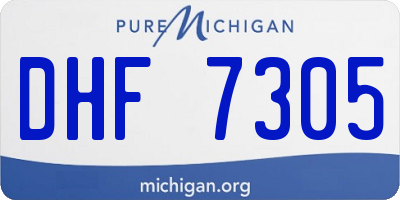MI license plate DHF7305
