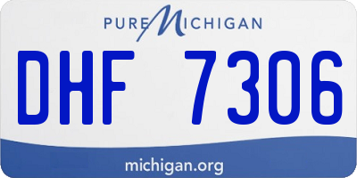 MI license plate DHF7306