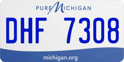 MI license plate DHF7308