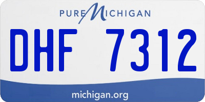 MI license plate DHF7312