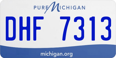 MI license plate DHF7313