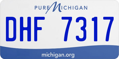 MI license plate DHF7317