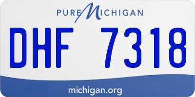 MI license plate DHF7318