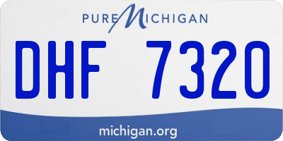 MI license plate DHF7320