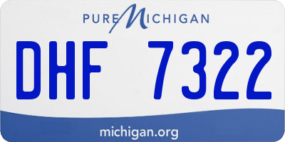 MI license plate DHF7322