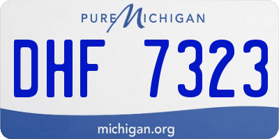 MI license plate DHF7323