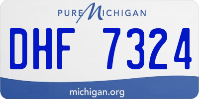 MI license plate DHF7324