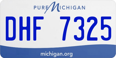 MI license plate DHF7325