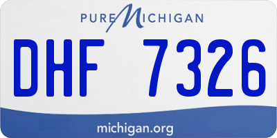 MI license plate DHF7326
