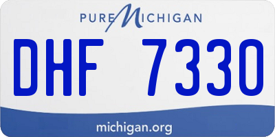 MI license plate DHF7330