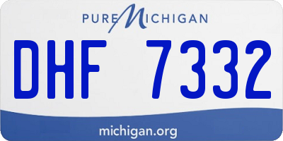 MI license plate DHF7332