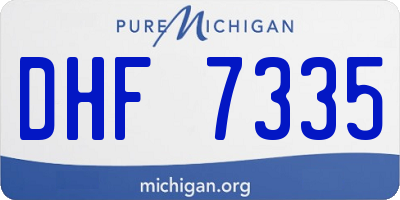 MI license plate DHF7335