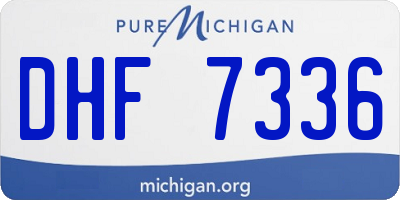 MI license plate DHF7336