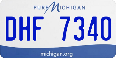 MI license plate DHF7340