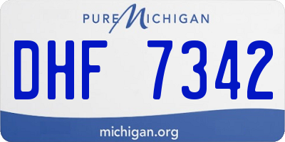 MI license plate DHF7342