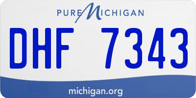 MI license plate DHF7343