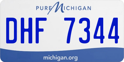 MI license plate DHF7344