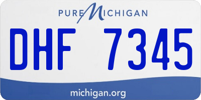 MI license plate DHF7345