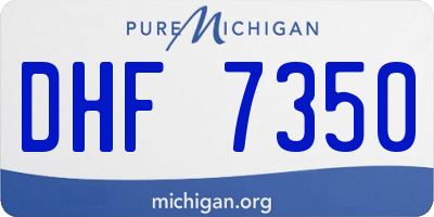 MI license plate DHF7350