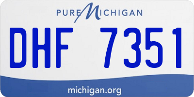 MI license plate DHF7351