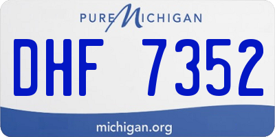 MI license plate DHF7352