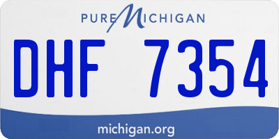 MI license plate DHF7354