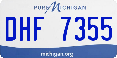 MI license plate DHF7355