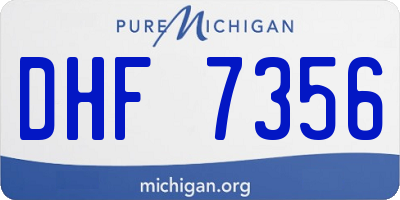 MI license plate DHF7356