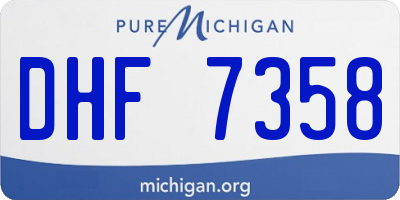 MI license plate DHF7358