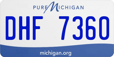 MI license plate DHF7360