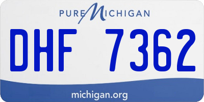 MI license plate DHF7362
