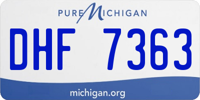 MI license plate DHF7363