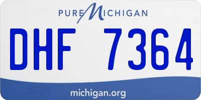 MI license plate DHF7364