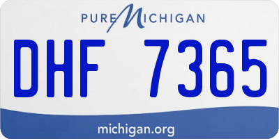 MI license plate DHF7365
