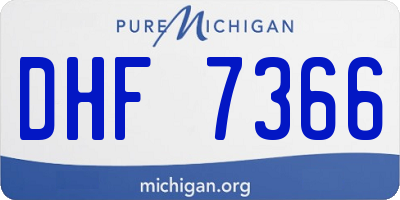 MI license plate DHF7366