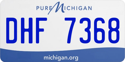 MI license plate DHF7368