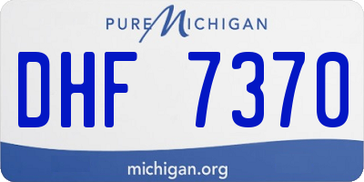 MI license plate DHF7370