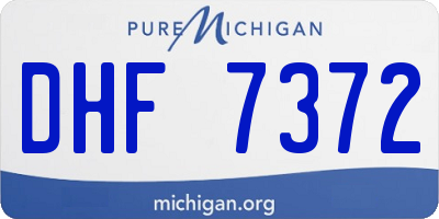 MI license plate DHF7372