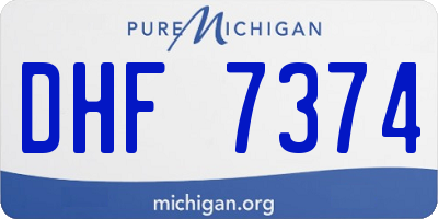 MI license plate DHF7374