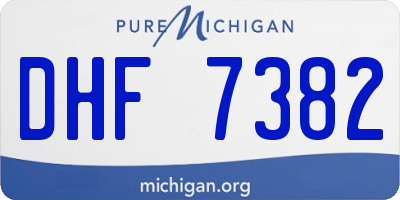 MI license plate DHF7382