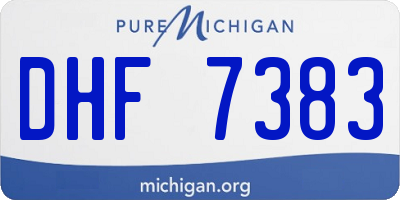 MI license plate DHF7383