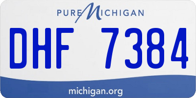 MI license plate DHF7384