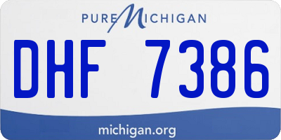 MI license plate DHF7386