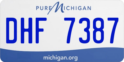 MI license plate DHF7387