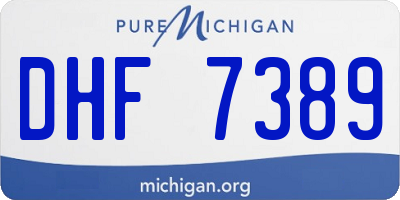 MI license plate DHF7389