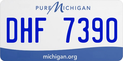 MI license plate DHF7390