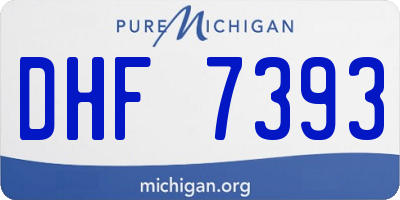 MI license plate DHF7393